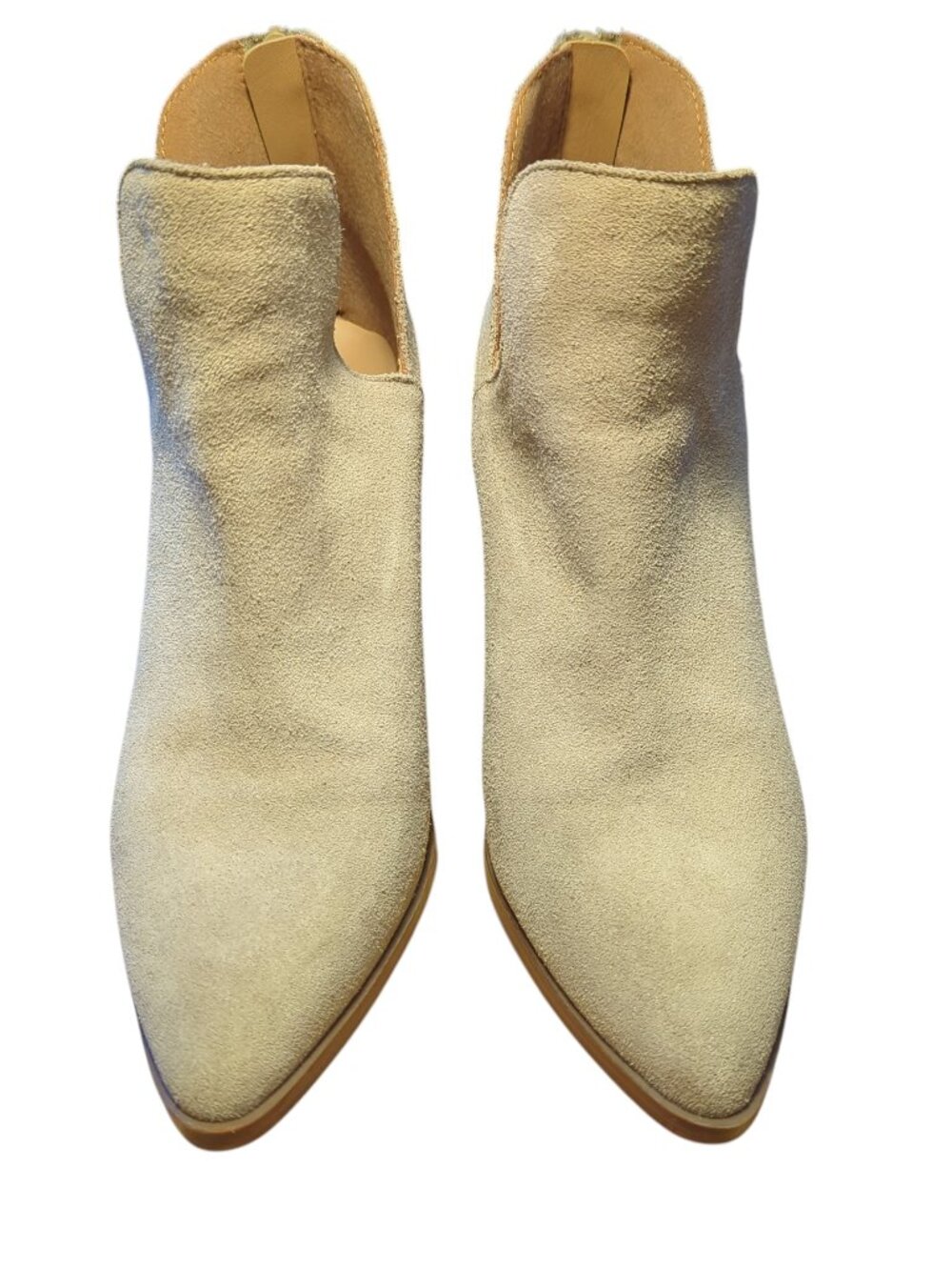 Tan Blondo Wanda Waterproof Suede Ankle Bootie Size 8